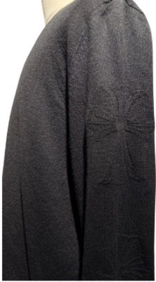 Chrome Hearts ラグジュアリー ハーマン カシミヤセーター ブラック  3クロスジャカード編み