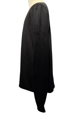 Chrome Hearts ラグジュアリー ハーマン カシミヤセーター ブラック  3クロスジャカード編み