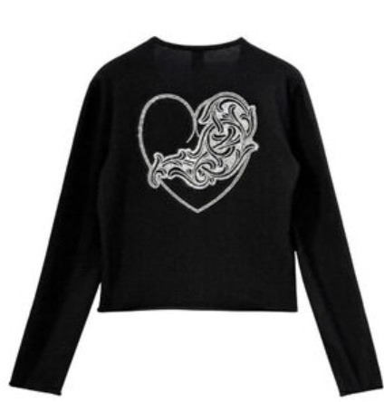 Chrome Hearts  ワイノット バック ラインストーン ヴィニーハート カシミヤ ニット カーディガン Lサイズ