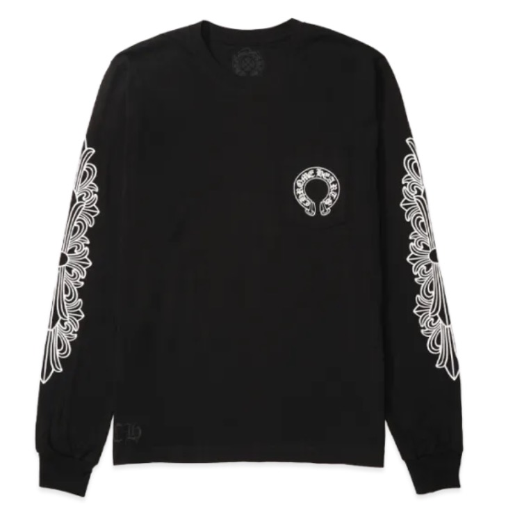 Chrome Hearts ホースシュー フローラルクロス 長袖 Tシャツ　Lサイズ