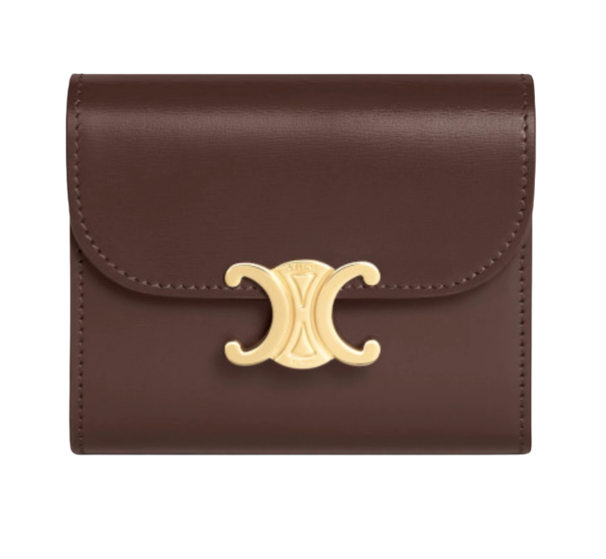 CELINE スモールトリオンフ ウォレット ディープバーガンディ