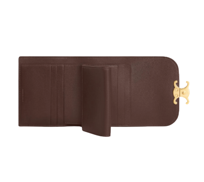 CELINE スモールトリオンフ ウォレット ディープバーガンディ