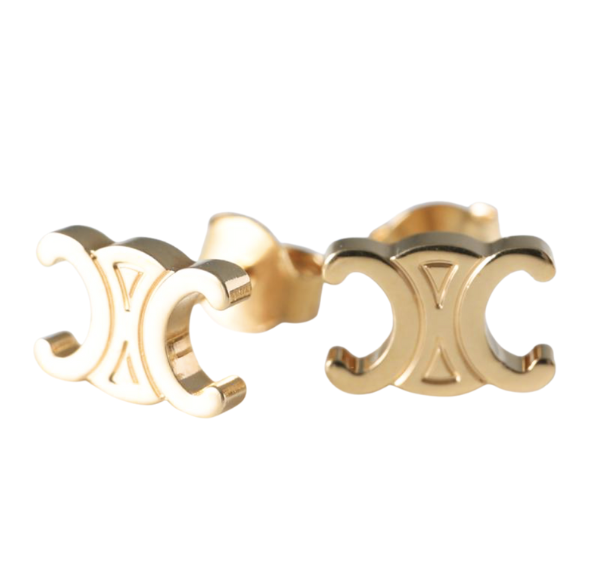 CELINE トリオンフ スタッズ / ゴールドフィニッシュ ブラス