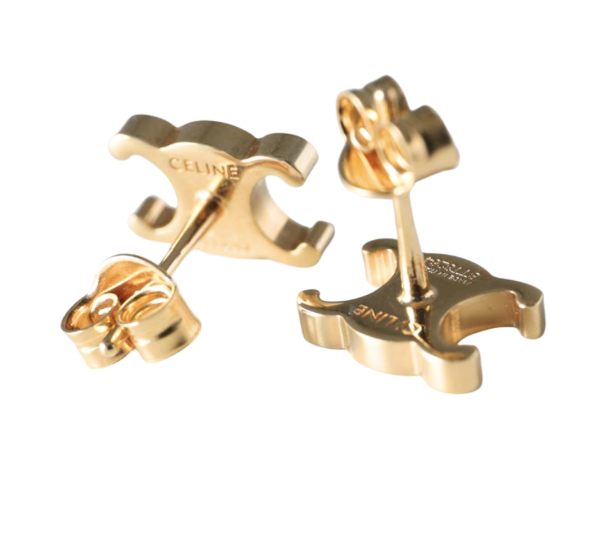 CELINE トリオンフ スタッズ / ゴールドフィニッシュ ブラス