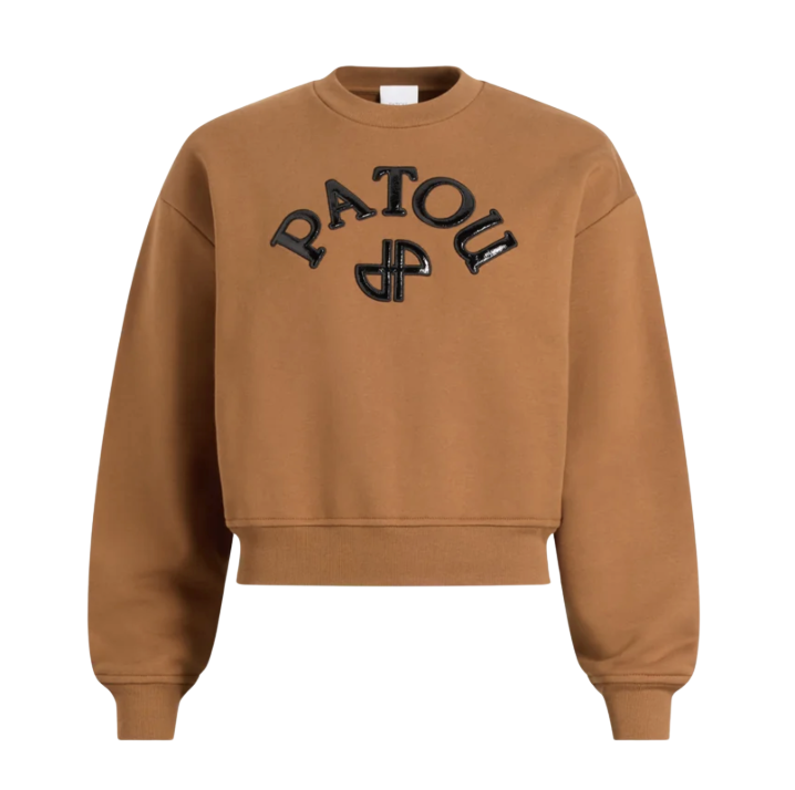 PATOU オーガニックコットンフリース ビニルパトゥロゴ＆JPモノグラム スウェットシャツ