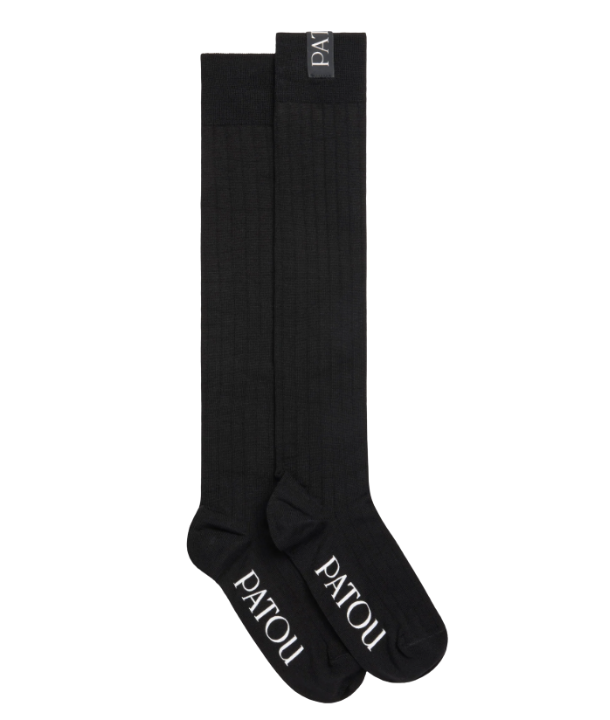 PATOU コットンブレンド リブ ニーソックス