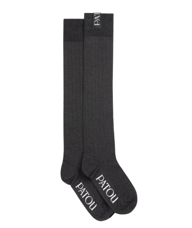 PATOU コットンブレンド リブ ニーソックス