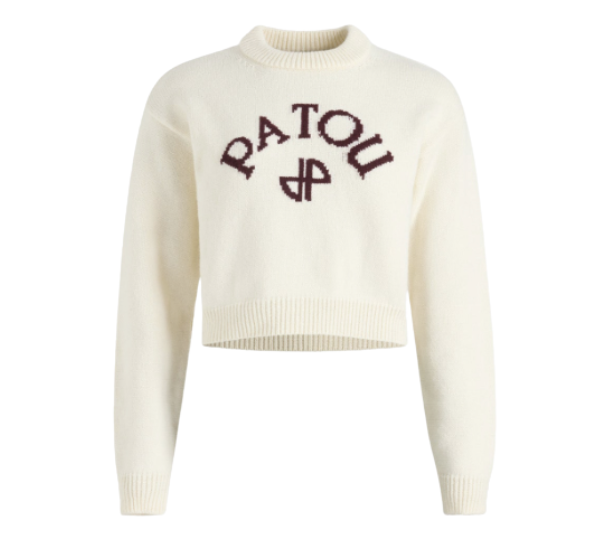 PATOU ウール＆カシミヤ パトゥロゴ＆JPモノグラム インターシャ セーター