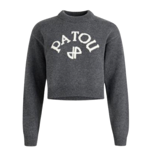 PATOU ウール＆カシミヤ パトゥロゴ＆JPモノグラム インターシャ セーター