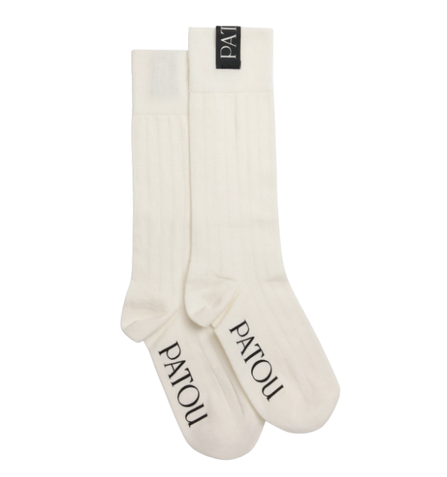 PATOU コットンブレンド リブ アンクルソックス