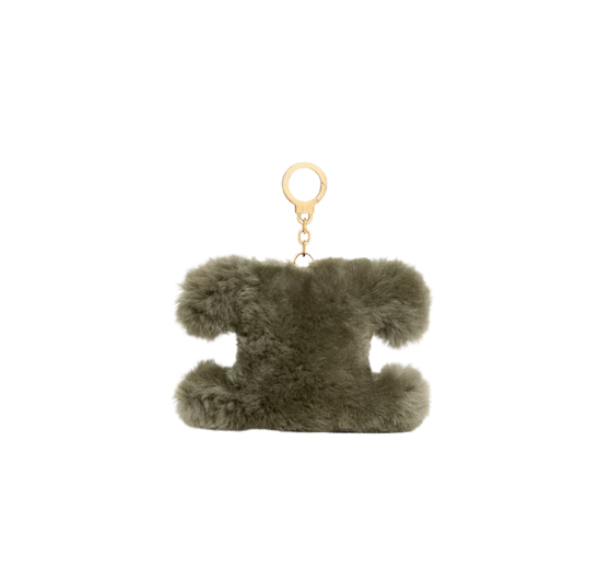 CELINE トリオンフ ポンポンチャーム / シアリング＆カーフスキン