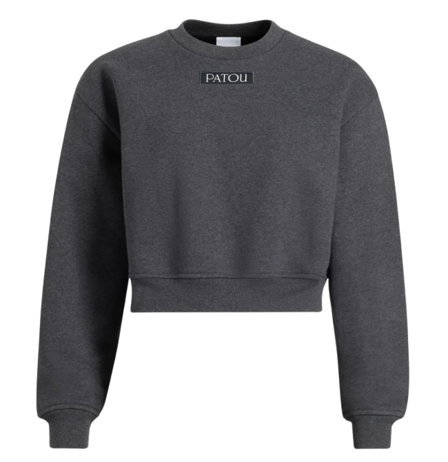 PATOU オーガニックコットンフリース パトゥロゴラベル スウェットシャツ