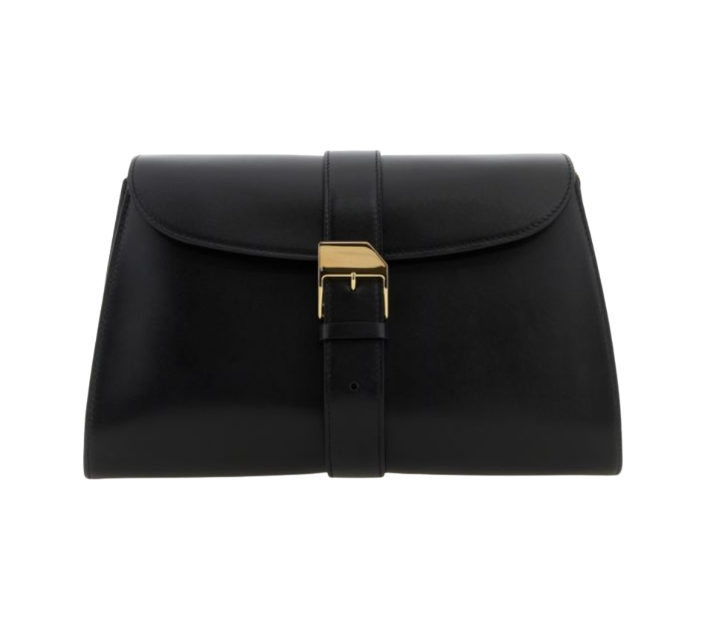 THE ROW ブラックレザー アイラ クラッチ