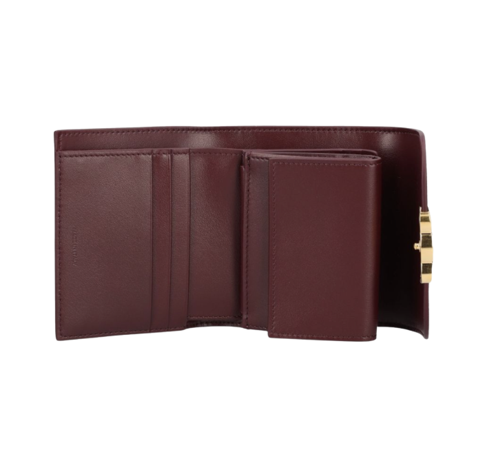 CELINE スモール フラップウォレット トリオンフ / シャイニーカーフスキン