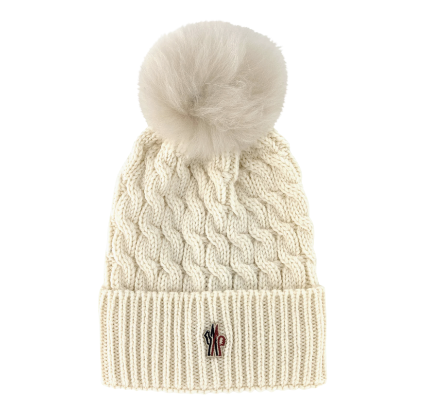MONCLER ウール ニット帽 PONPON