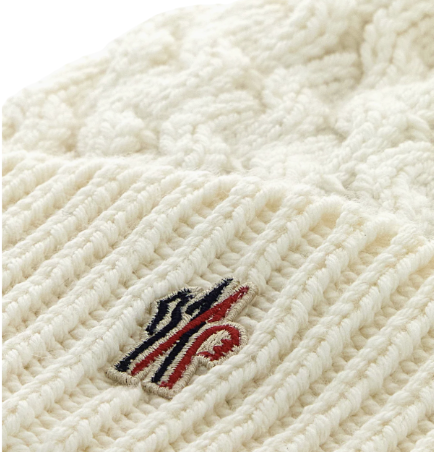 MONCLER ウール ニット帽 PONPON