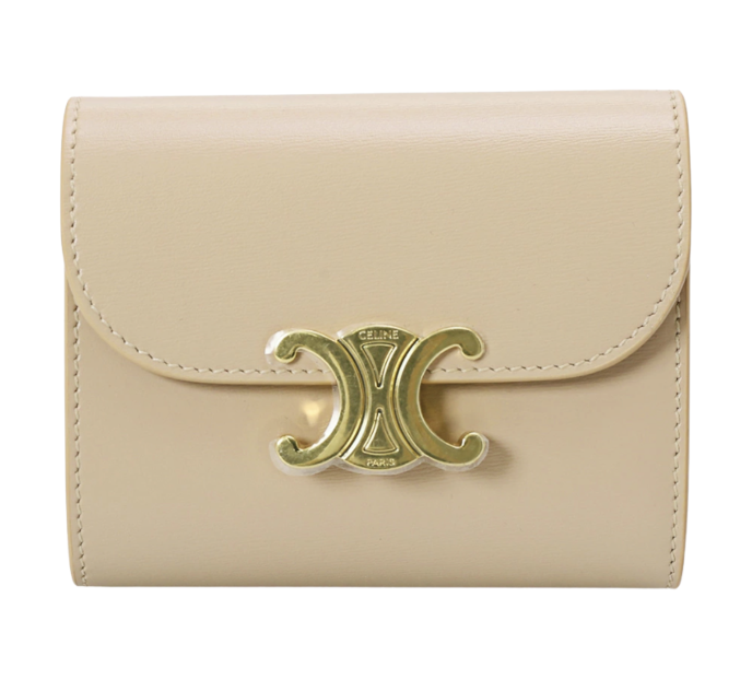 CELINE スモールウォレット トリオンフ / シャイニーカーフスキン