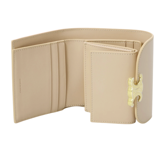 CELINE スモールウォレット トリオンフ / シャイニーカーフスキン