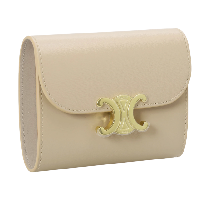 CELINE スモールウォレット トリオンフ / シャイニーカーフスキン