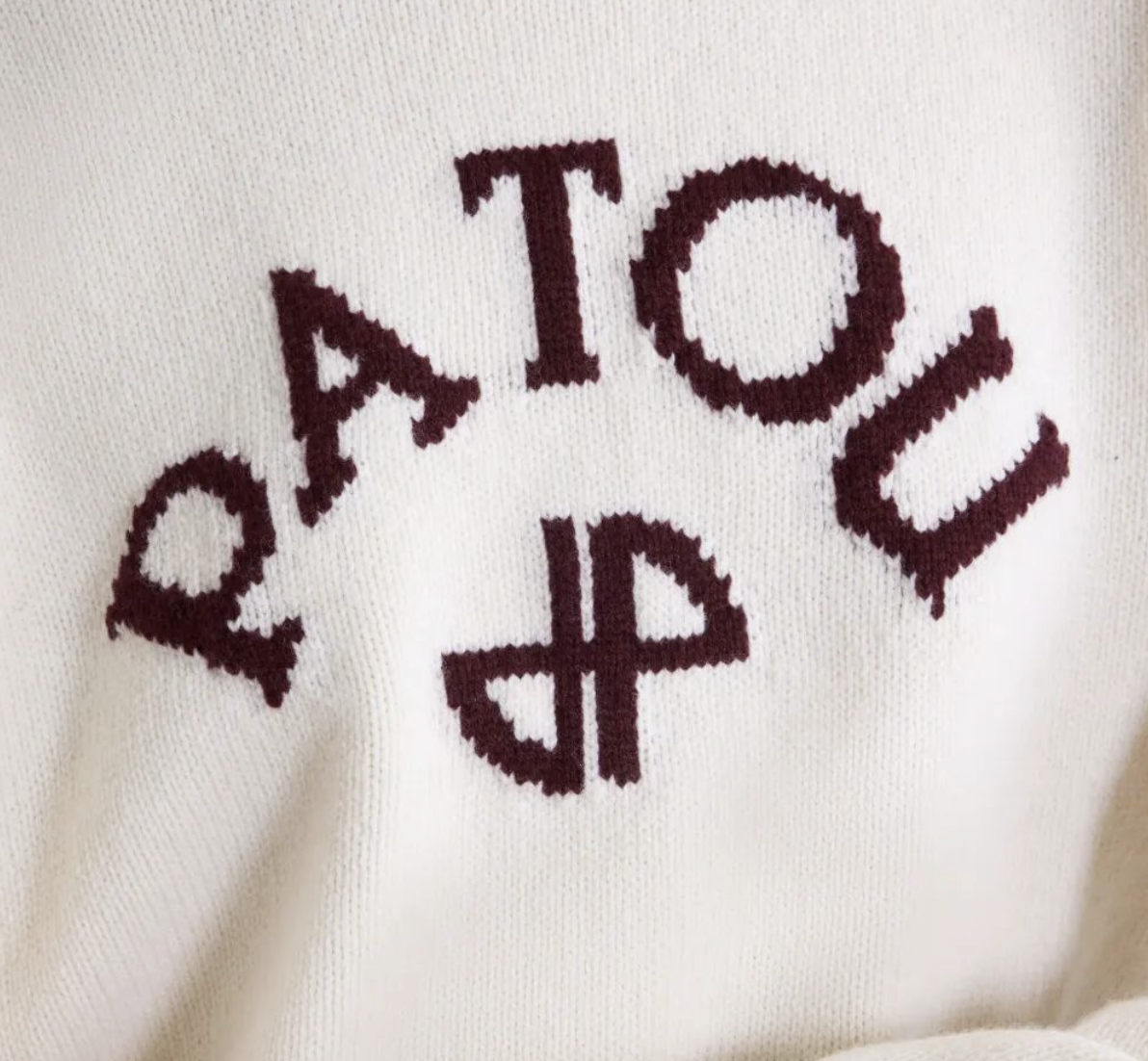 PATOU ウール＆カシミヤ パトゥロゴ＆JPモノグラム インターシャ セーター