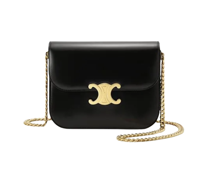 CELINE ミディアム カレッジバッグ / シャイニーカーフスキン