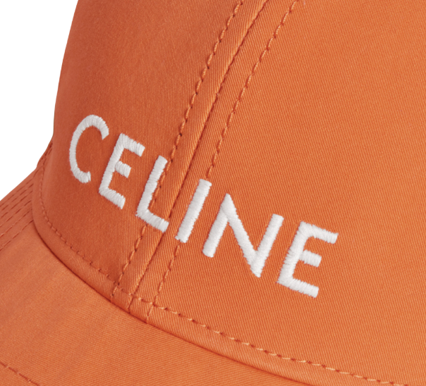 CELINE ロゴ キャップ オレンジ