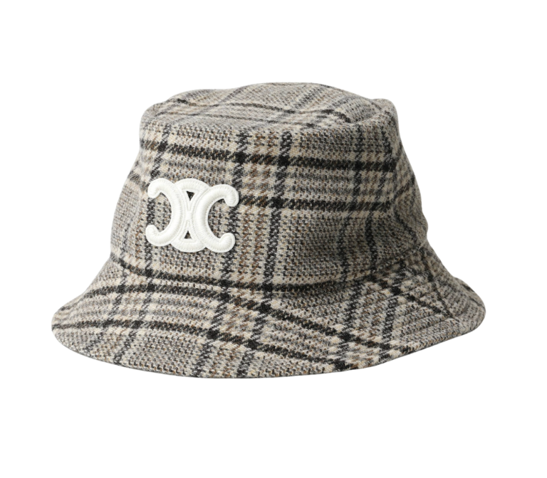 CELINE トリオンフ チェック バケットハット ウール