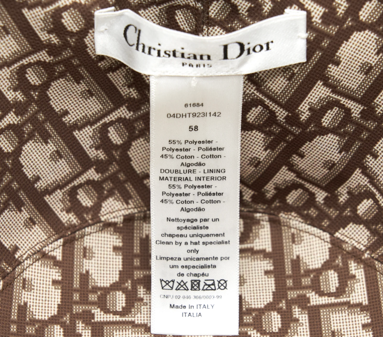 DIOR ハット 千鳥格子