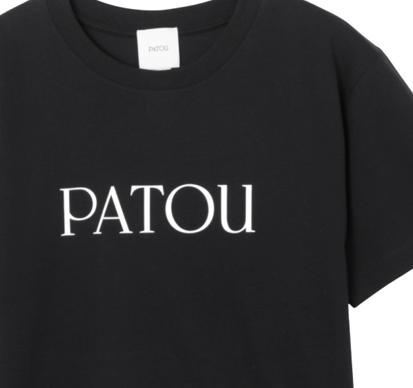 PATOU フロントロゴ Tシャツ ブラック
