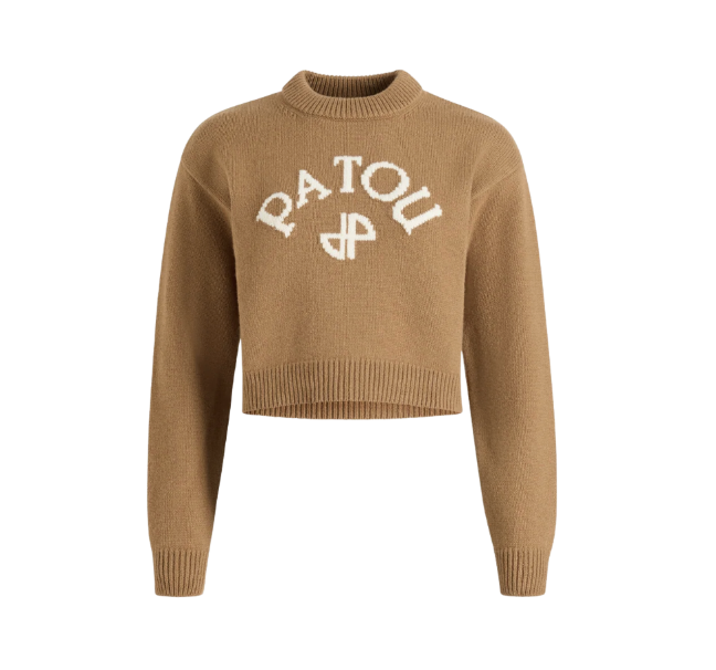 PATOU ウール＆カシミヤ パトゥロゴ＆JPモノグラム インターシャ セーター