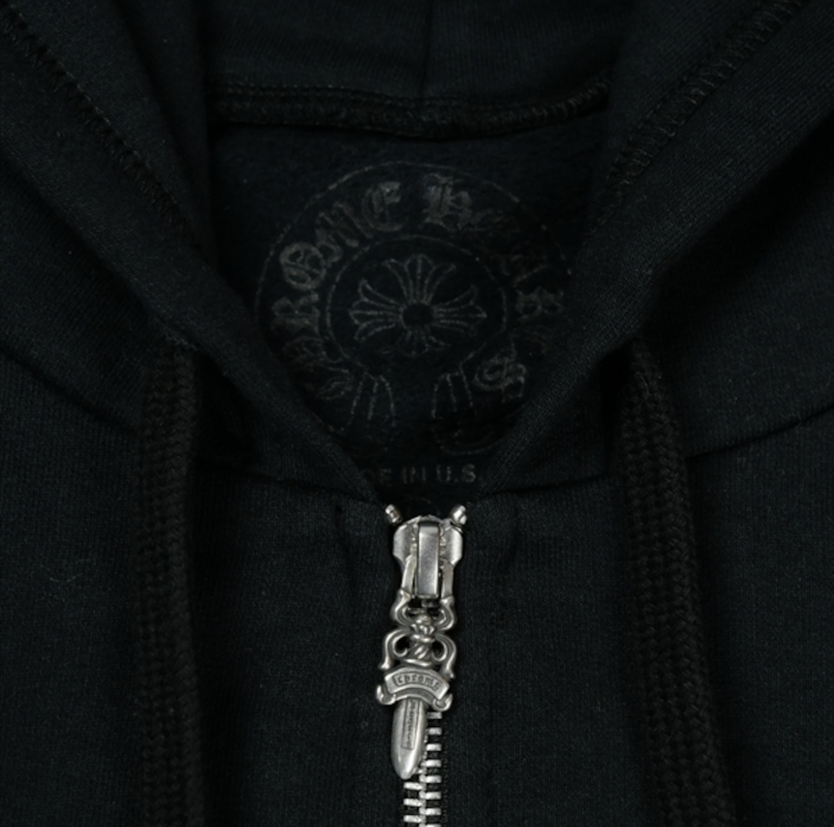 Chrom hearts ジップパーカー  ブラック フレイム ピンク