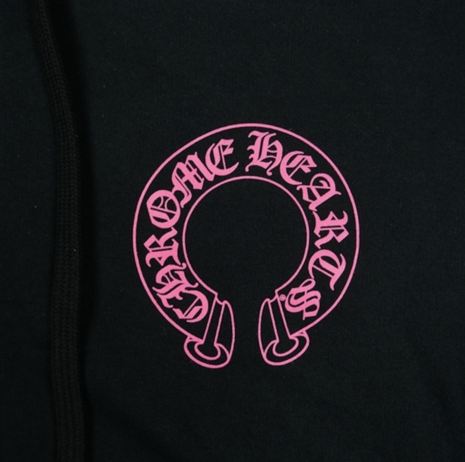 Chrom hearts ジップパーカー  ブラック フレイム ピンク