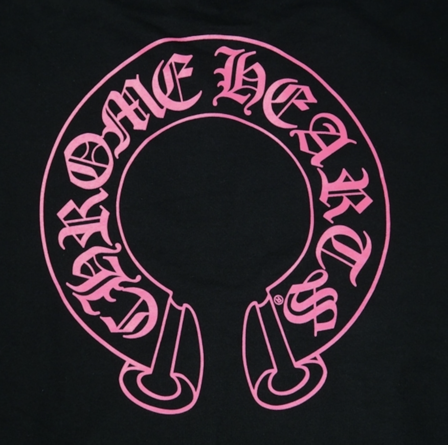 Chrom hearts ジップパーカー  ブラック フレイム ピンク