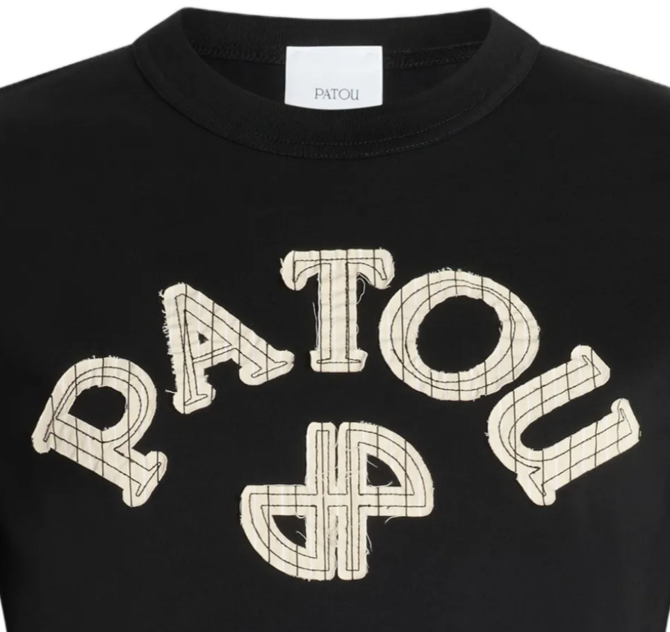 PATOUオーガニックコットン ポプリンパトゥロゴ＆JPモノグラム Tシャツ