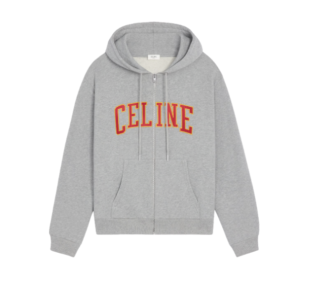 CELINE ルーズ ジップアップ フーディー / コットンフリース Sサイズ