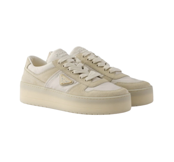 PRADA ダウンタウン ボールド Re-Nylon x スエード スニーカー