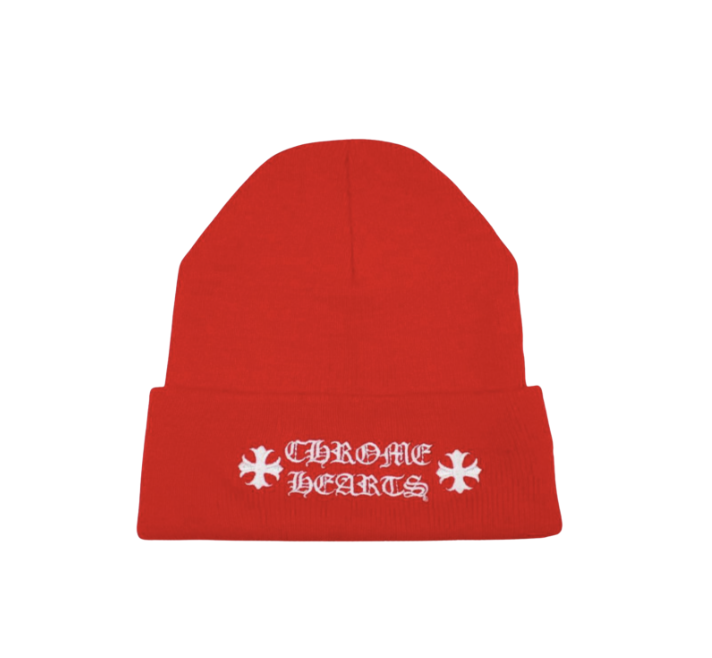 Chrome Hearts ビーニー レッド