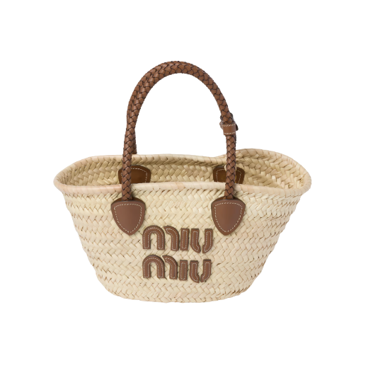 MIUMIU ウーブンファブリック トートバッグ