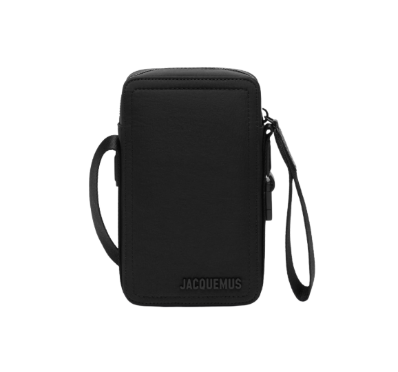 JACQUEMUS Cuerda バーティカル ナイロンクロスボディー バッグ ブラック
