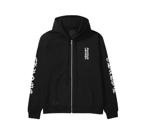 Chrome Hearts バーティカル ロゴ ジップフーディー Lサイズ