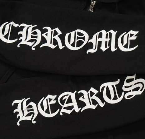 Chrome Hearts バーティカル ロゴ ジップフーディー  Lサイズ