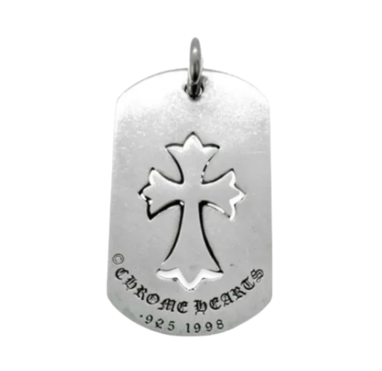Chrome Hearts カットアウト タイニークロス ラージ ドッグタグ ネックレス ※ボールチェーン付き