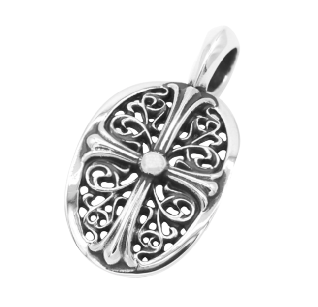 Chrome Hearts SBT クラシック オーバルクロス チャーム ※ボールチェーン付き