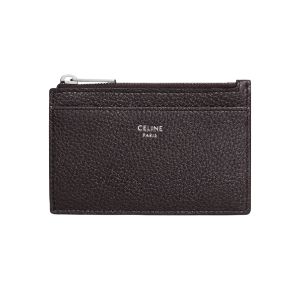 CELINE ジップ付きカードホルダー / グレインドカーフスキン