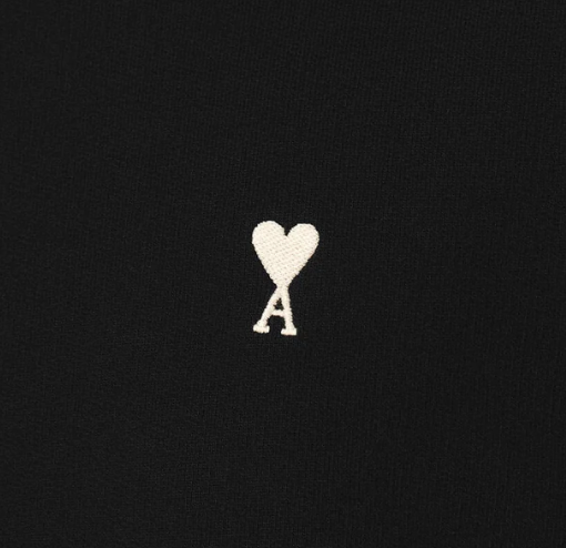 Ami Parisブラック コットン Ami De Coeur スウェットシャツ Lサイズ